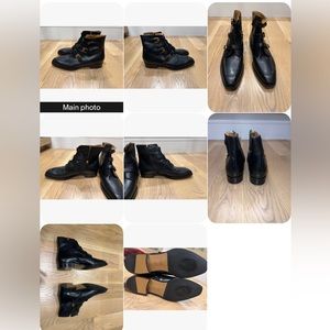 NIB Gucci Mens black three buckle Dress boots size US 12